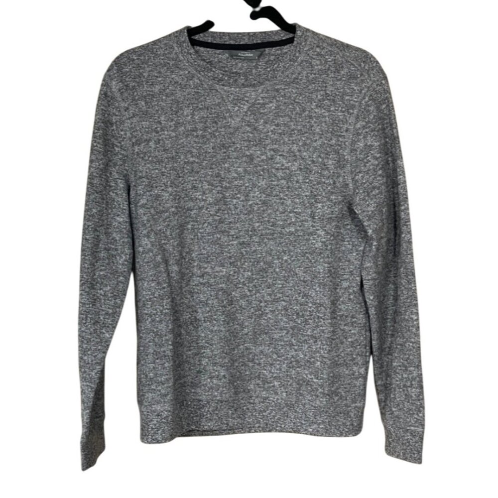 Members Mark Waffle Knit Shirt Grey Crew Neck Base Layer Size S Men's Pullover